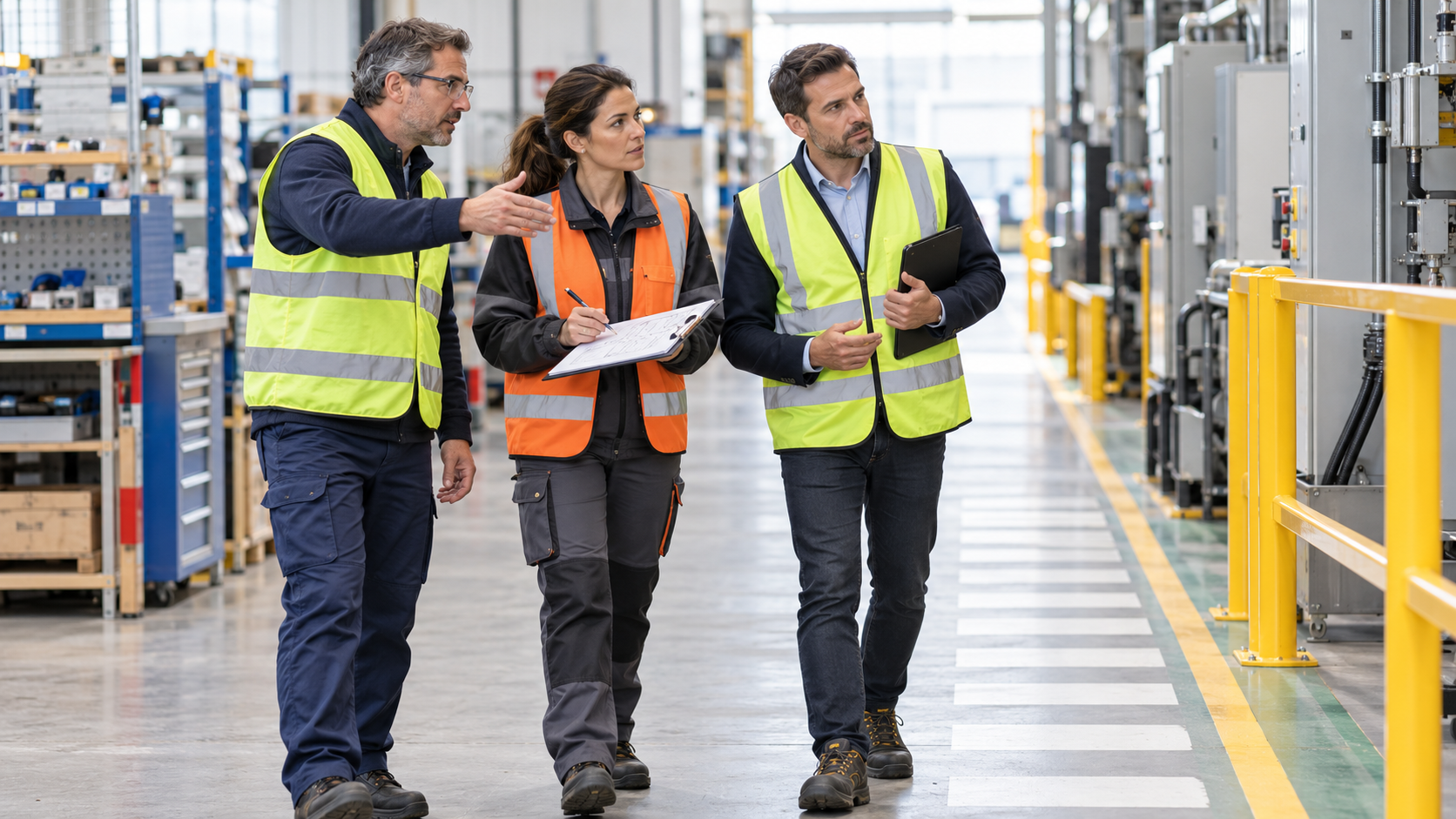 Inspection commune préalable entre professionnels pour préparer une intervention en entreprise